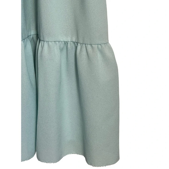 Aritzia Wilfred halter dress open back button neck M Light blue - Picture 3 of 7